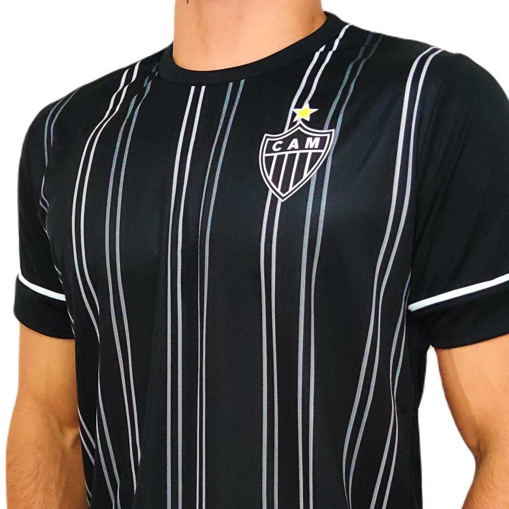 Camisa Atlético Mineiro Stripes Preta - Masculino