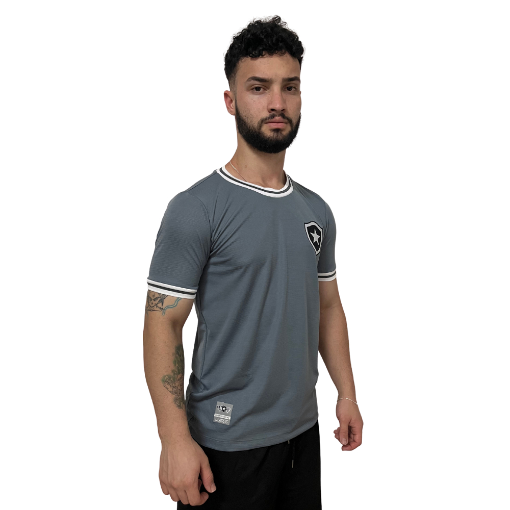 Camisa Botafogo Jacquard Cinza - Masculino