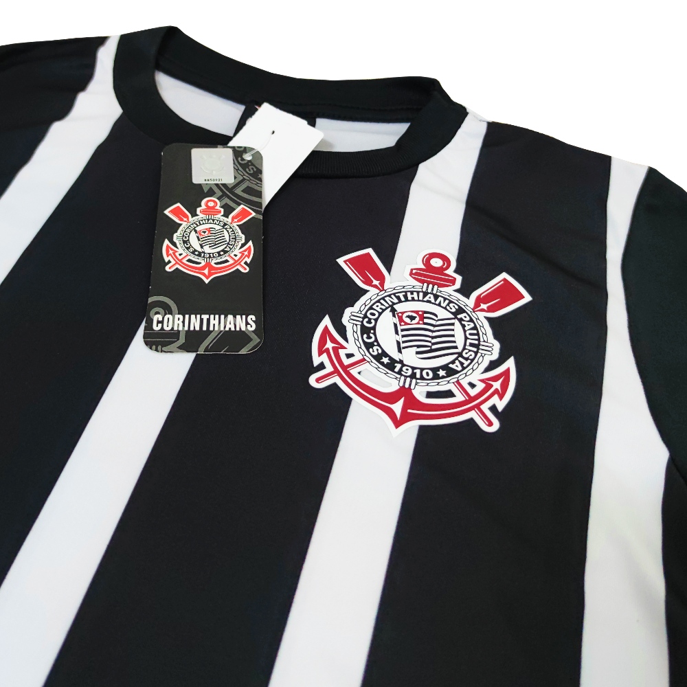 Camisa Corinthians Baby Look Retro Democracia - Feminina