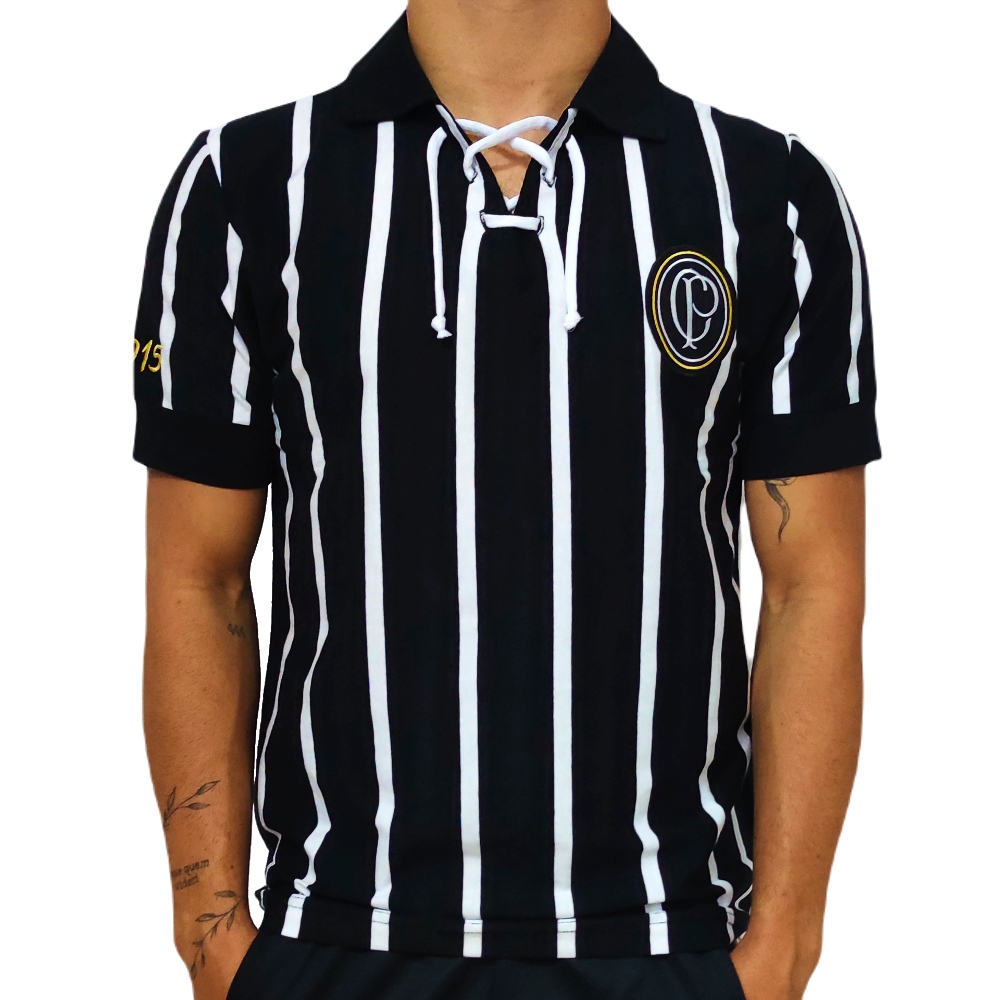 Camisa Corinthians Retro 1915 Listrado - Masculino