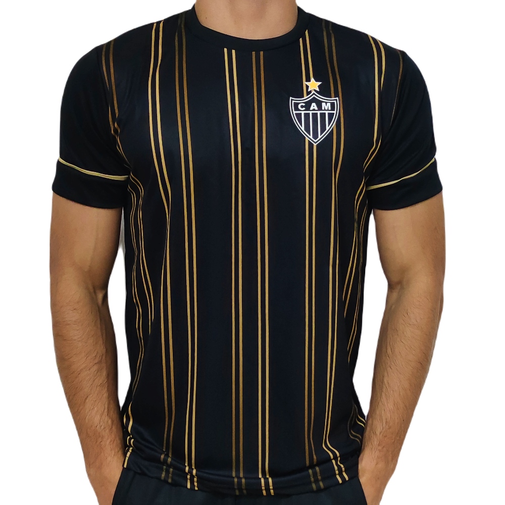 Kit Atlético Mineiro Oficial - Camisa Stripes Gold + Caneca 300ml