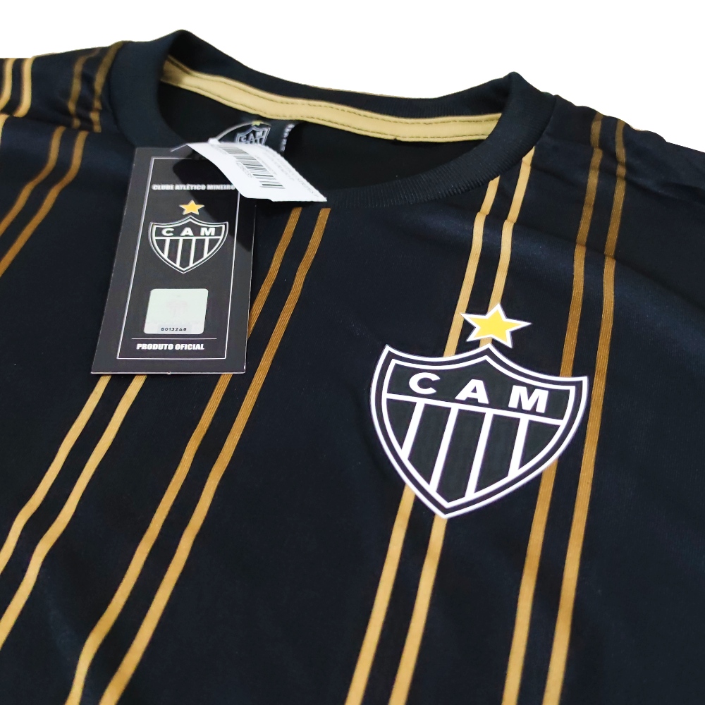 Kit Atlético Mineiro Oficial - Camisa Stripes Gold + Caneca 300ml