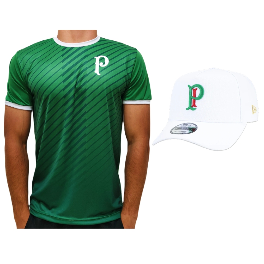 Kit Palmeiras Oficial -  Camisa Thunder Palestra + Boné New Era Aba Curva Palestra