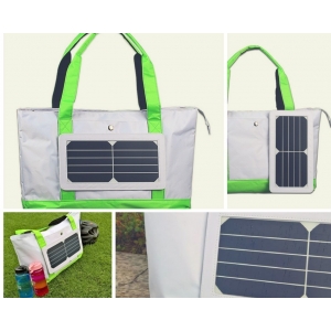 Bolsa Solar de Praia ou Campo - Com Placa Solar e Bateria Portátil - Ecosoli