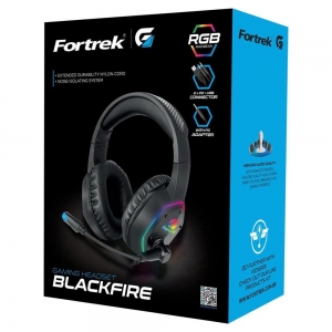 Headset Gamer Fortrek Blackfire, P2 + USB, RGB, Preto - Foto 6