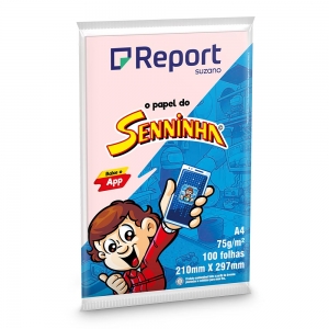 Papel Sulfite Report Senninha Rosa, A4, 75g, 100 folhas