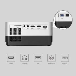 Projetor Brazil PC BPC-720P H3A, 2800 Lumens, HDMI, USB, SD, AV, VGA, Preto/Branco - Foto 1