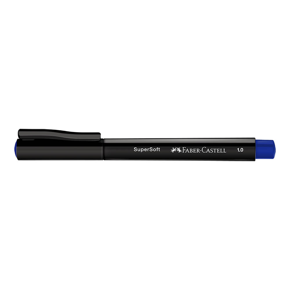 Caneta Faber-Castell SuperSoft, 1.0mm, Azul - BPSS/AZZF - Foto 0
