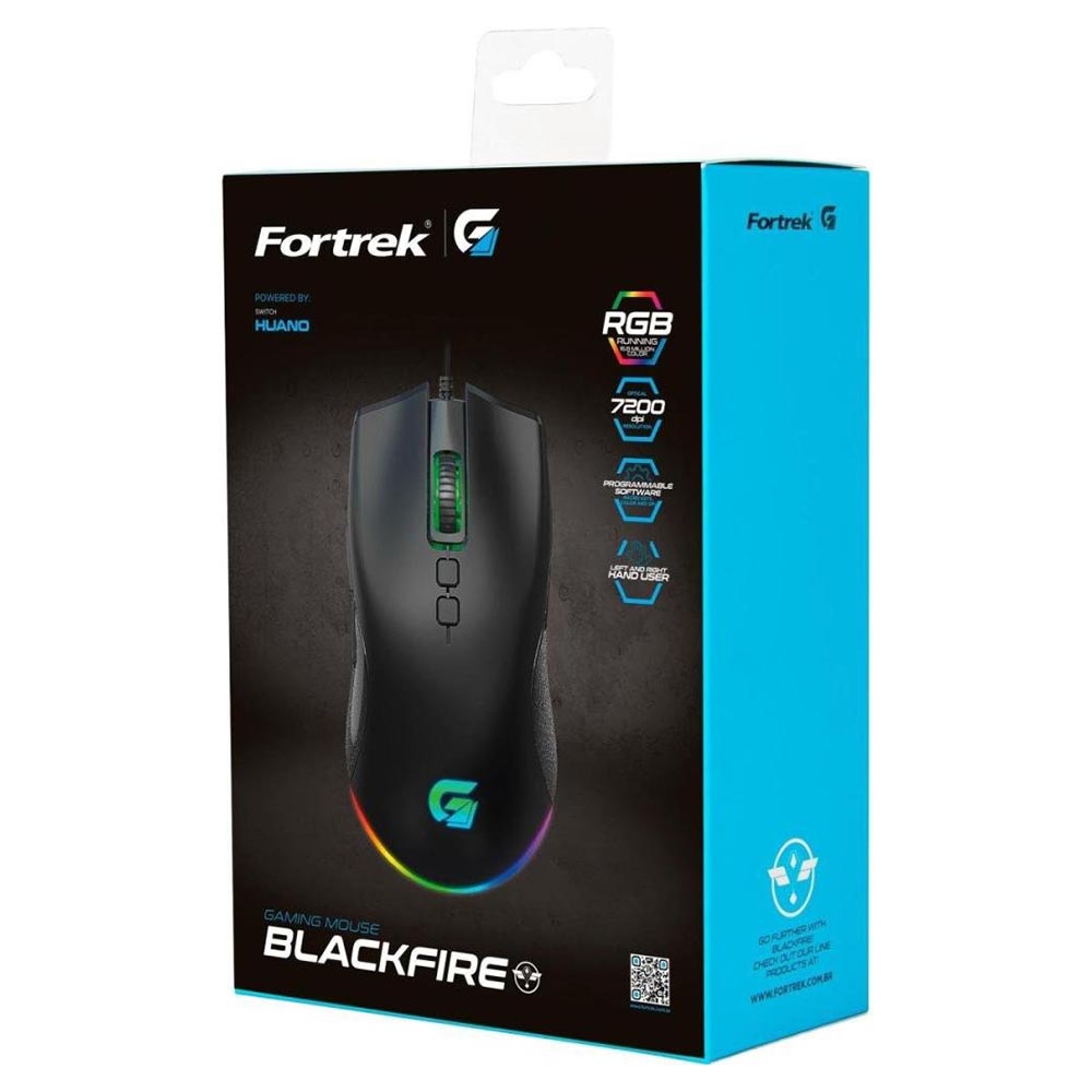 Mouse Gamer Fortrek Blackfire, 7200 DPI, RGB, Preto - Foto 4