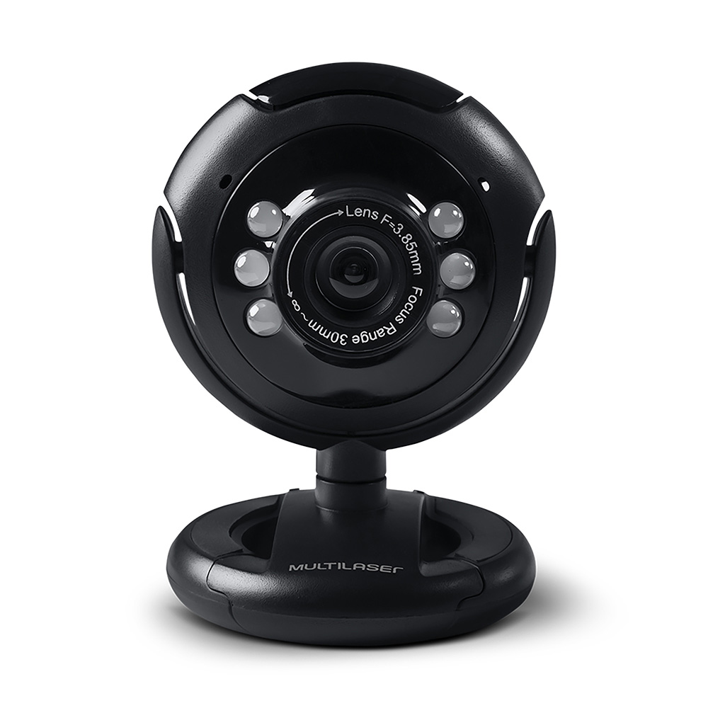Webcam Multi Standard VGA 480p LED Noturno Microfone, USB, Preto - WC045 - Foto 2