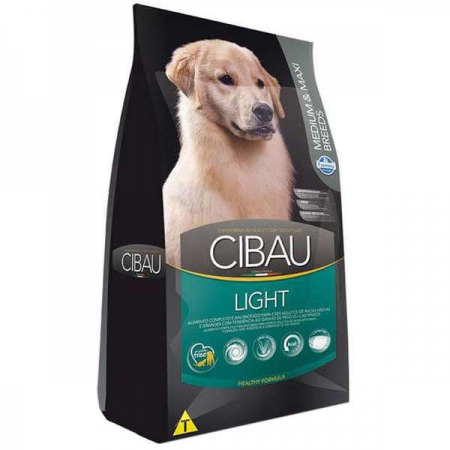 Ração Cibau Light para Cães Adultos Raças Médias e Grandes 12 Kg