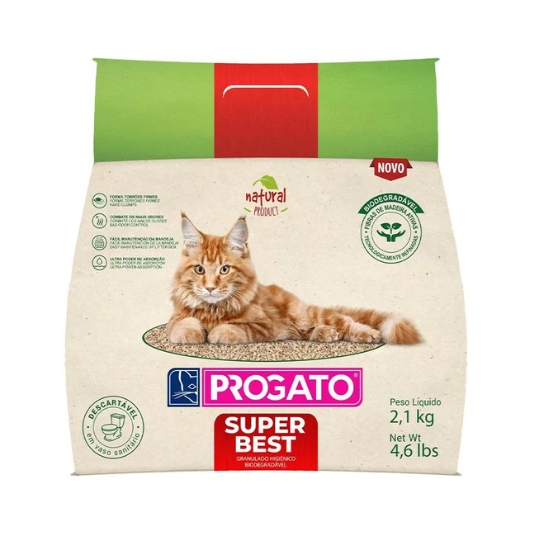 Areia ProGato Super Best para Gatos 2,1 Kg