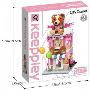 Blocos de Montar Keeppley City Corner - Teddy Theme Store 281 pçs - C0109