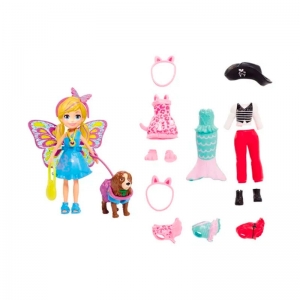 Boneca Polly Pocket Fantasias Combinadas com Sua Cachorrinha - GDM15 - Mattel