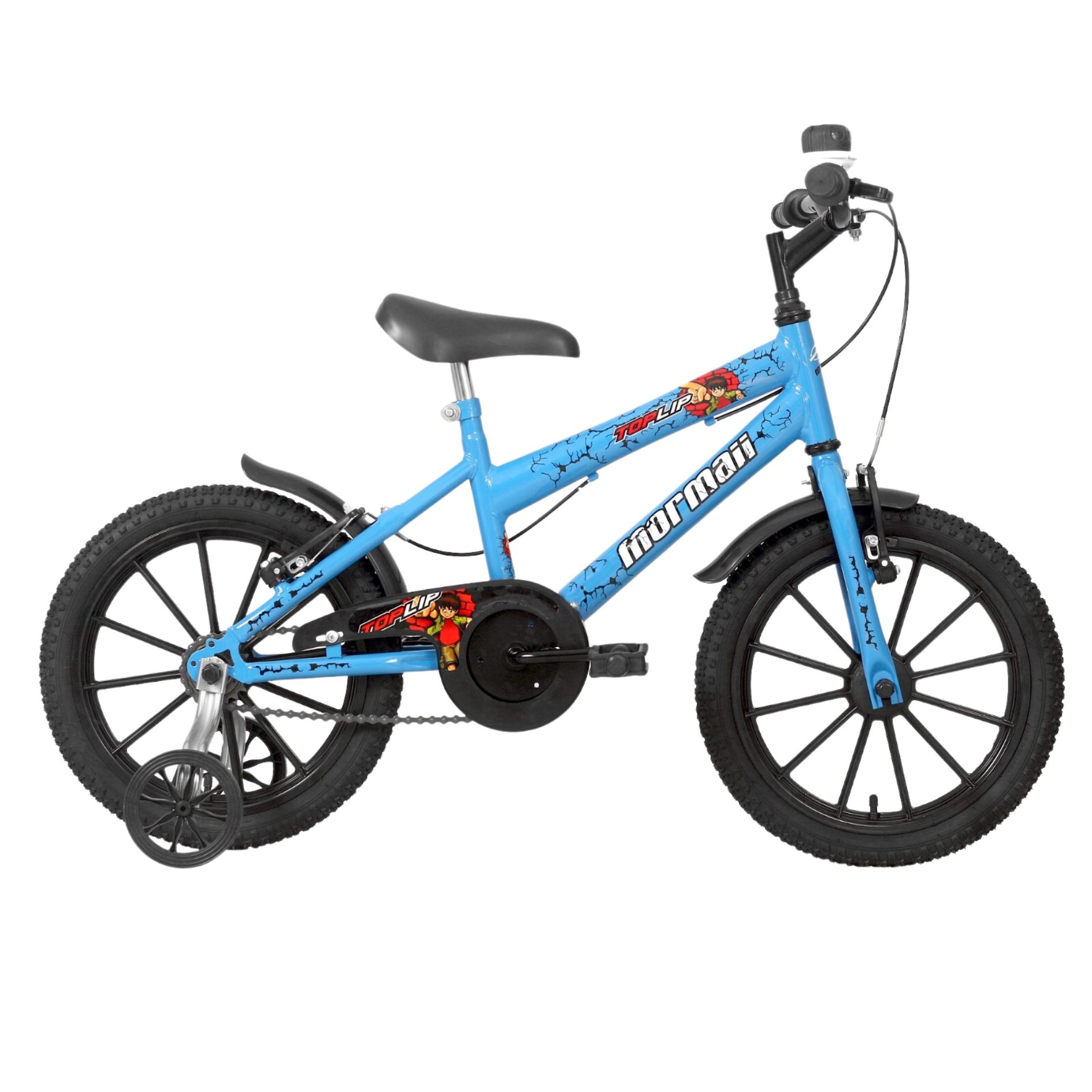 Bicicleta Infantil Aro 16 Mormaii Top Lip V-Brake - Azul