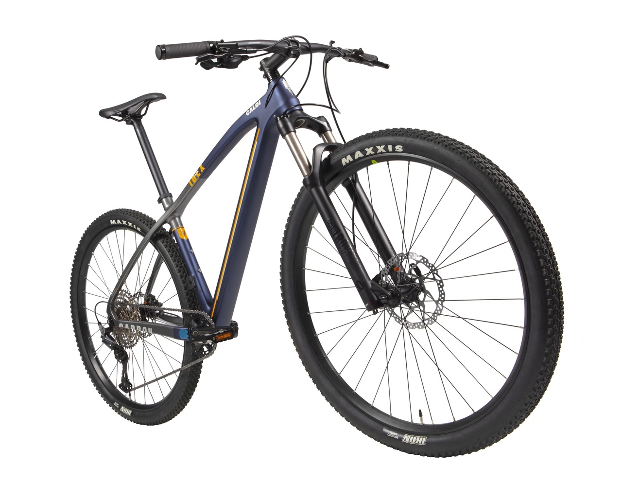Bicicleta Caloi Carbon Ibex Carbono Azul e Cinza Aro 29