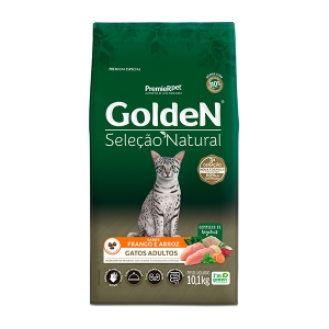 Ração Golden Seleção Natural Gatos Adultos 10,1kg