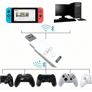 Adaptador Coov DS50 Bluetooth Para Controle de PS5 PS4 PS3 Xbox One S Nintendo Switch PC