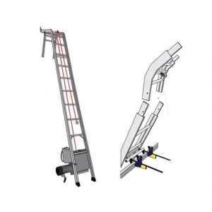 Elevador PRIME Para Placa Solar - Motor Menegotti 3 Modulos Fotovoltaicos por vez Modelo Escada Guincho