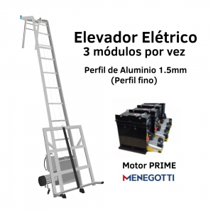 Elevador PRIME Perfil Aluminio 1.5mm Para Placa Solar - Motor Menegotti 3 Modulos Fotovoltaicos por vez