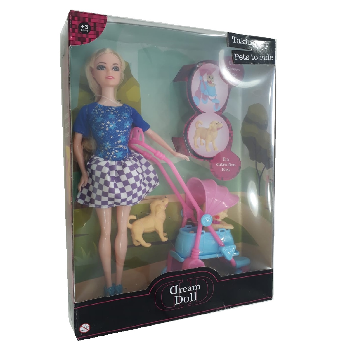 Boneca Dream Doll Taking My Pets to Ride | Candide