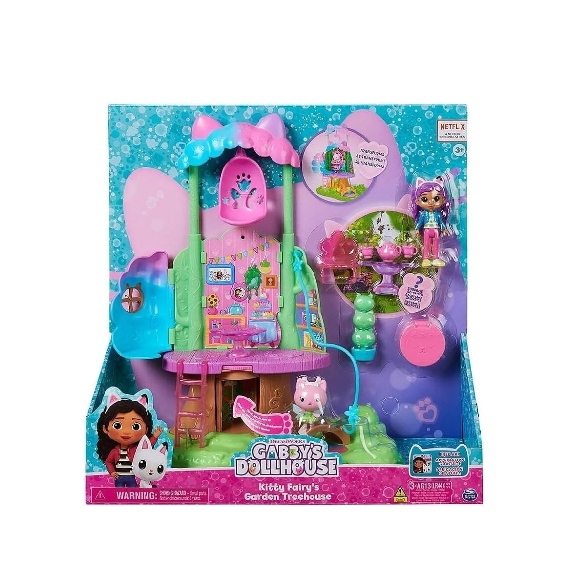 Gabby's Dollhouse Kitty Fadinha com Casa na Árvore | Sunny