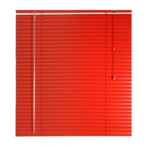 Persiana Horizontal Alumínio 25mm Color 120larg x 160alt Vermelha