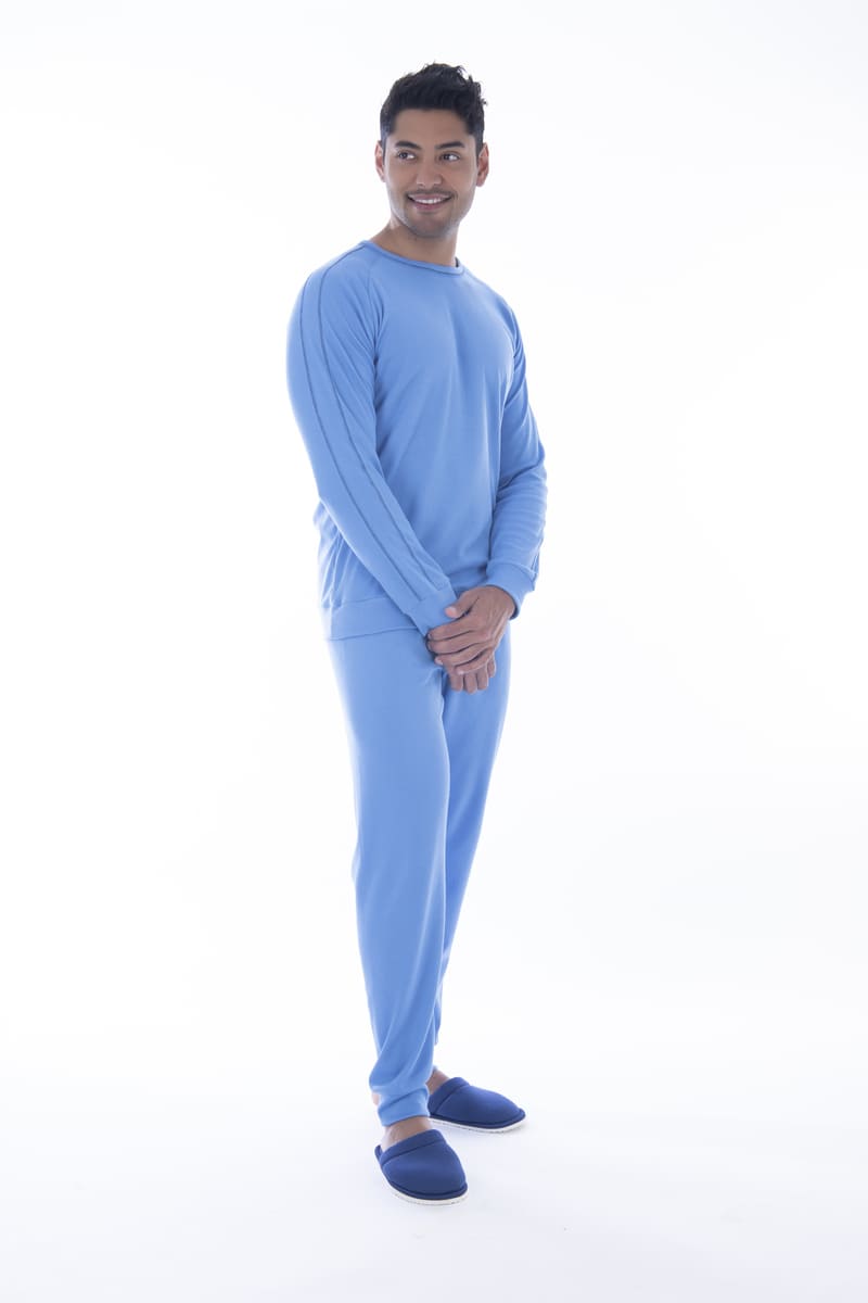 Pijama Masculino Canelado Longo