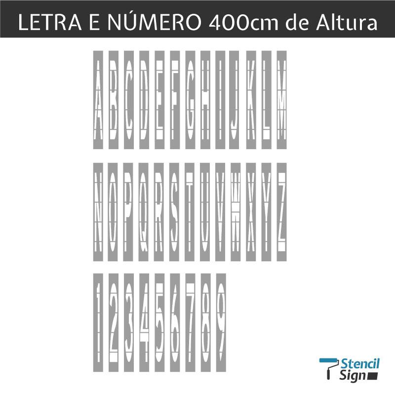 ALFA-NUMÉRICO - NORMA CONTRAN 400cm Altura do caractere