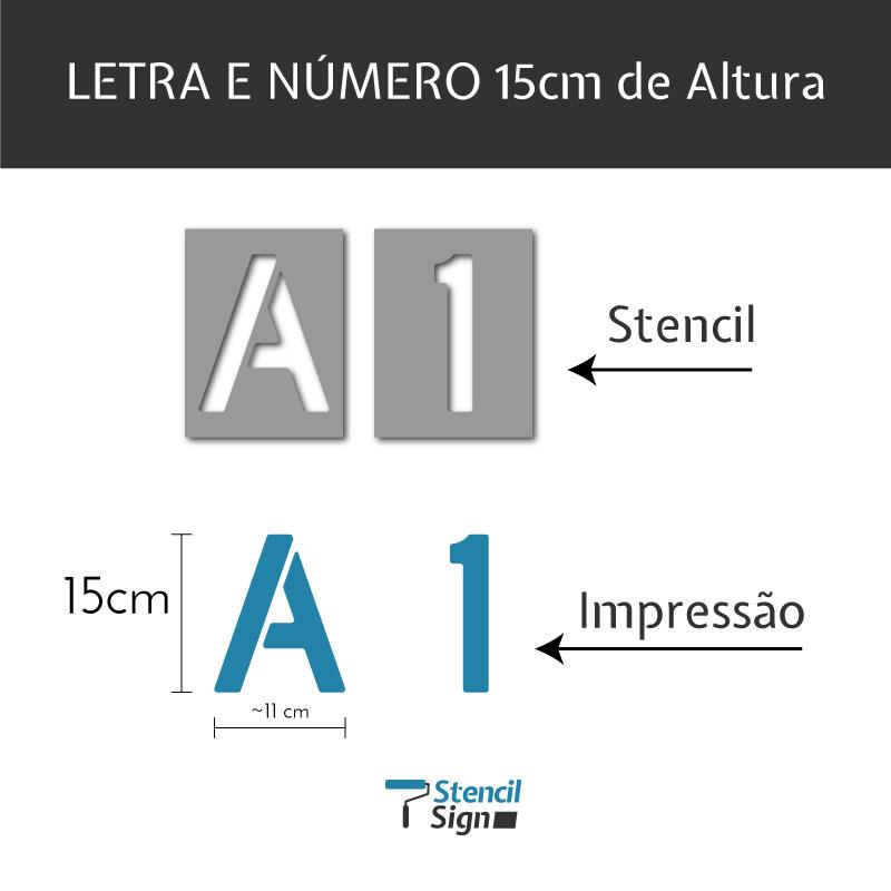 KIT ALFA-NUMÉRICO - Fonte CONTRAN 15cm Altura do caractere