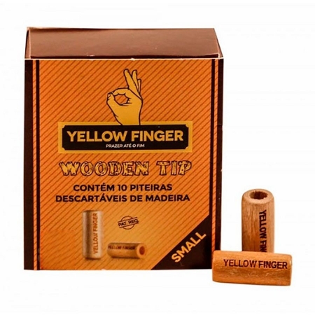 Piteira Yellow Finger Wooden Tip Small