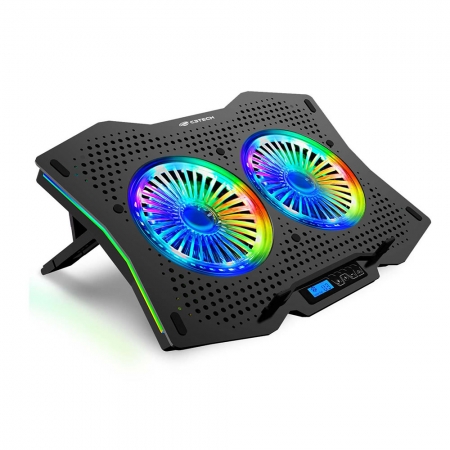Base Cooler Gamer com LED Visor LCD regulagem para Notebook NBC-400BK