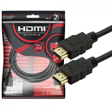 Cabo HDMI x HDMI 2160p UltraHD 2m 4K PIX 018-2222