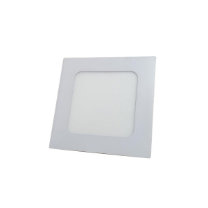 10 Painel Plafon LED 6w Quadrado Luminaria Embutir Branco Luz Quente
