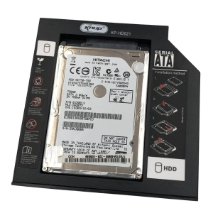 Adaptador Baia Caddy Dvd Para Segundo HD ou SSD 2.5 Sata 9.5mm Knup