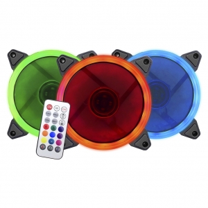 Kit Cooler Fan Ring LED RGB c/ Controle AF-K1225 Gaming Master