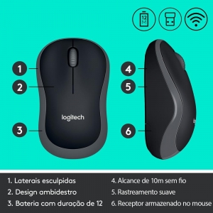 Kit Teclado e Mouse Sem Fio USB MK270 Logitech
