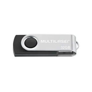 Pen Drive Multilaser Twist 32GB 2.0 Preto com Proteção