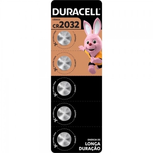 Pilha Lithium CR2032 cartela com 5 para placa mãe motherboard Duracell