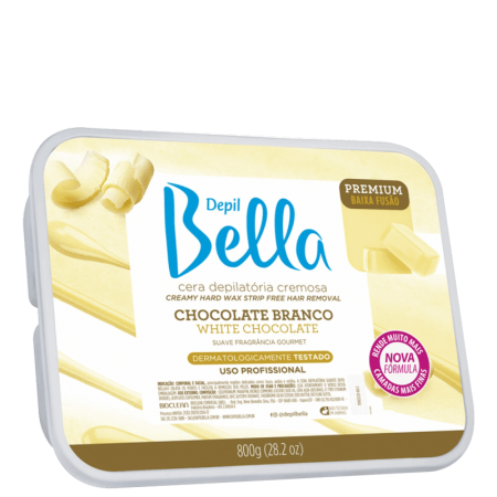 Depil Bella - Cera Depilatória Chocolate Branco 800g