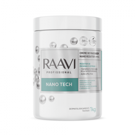 Raavi Creme de Massagem Nano Redutor Nano Tech 1kg