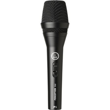 Microfone AKG P5 S Dinâmico de alto desempenho com botão liga/desliga