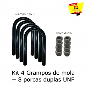 KIT GRAMPO DE MOLA 1/2x78x120C + PORCAS