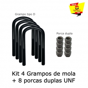 KIT GRAMPO DE MOLA 7/8x77x540 D +  PORCAS