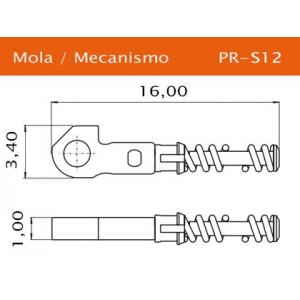 Mola para Haste Óculos PR-S12 (Mola para óculos de alumínio) / 10/20 Unidades