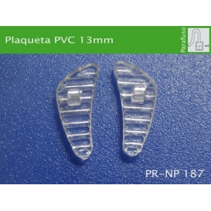 Plaqueta para Óculos Assimétrica PVC 13mm PR-NP187