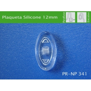 Plaqueta para Óculos Oval Silicone 12mm PR-NP341