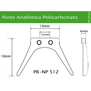 Ponte Anatômica Policarbonato PR-NP512