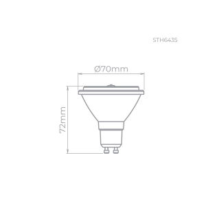 Lâmpada LED AR70 Evo 4,8W Bivolt GU10 12° Dimerizável 2700K Quente Stella