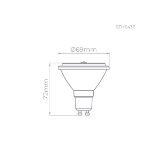 Lâmpada LED AR70 Evo 4,8W Bivolt GU10 24° Dimerizável 2700K Quente Stella